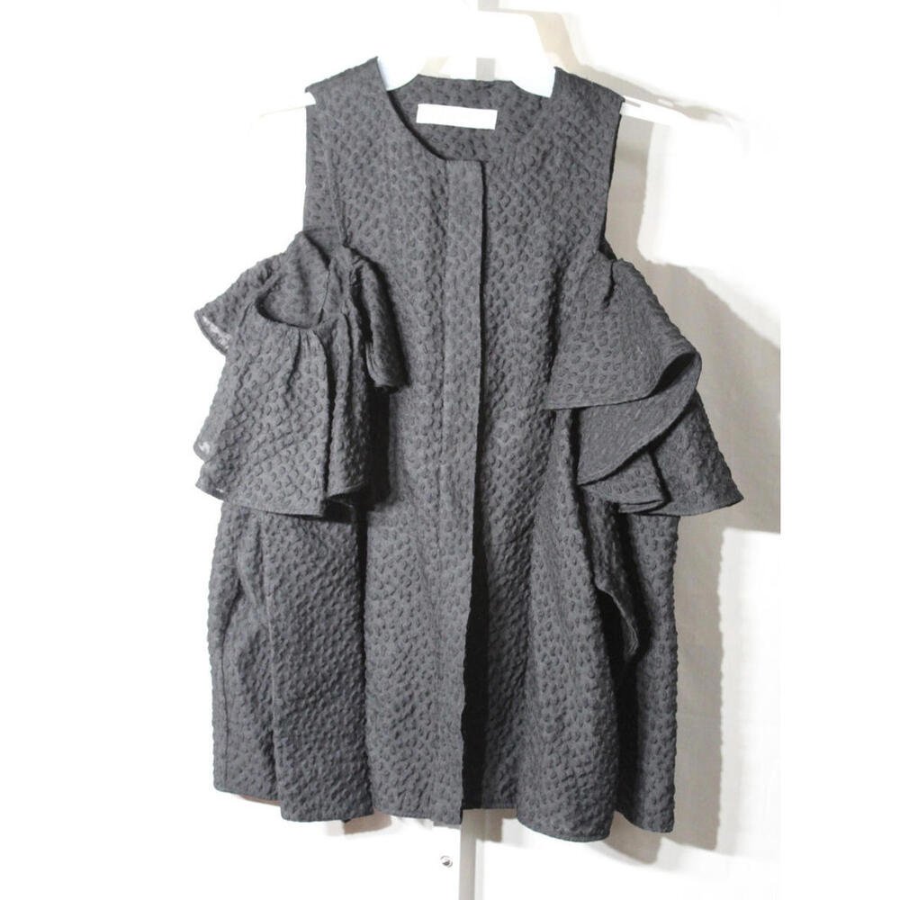 VIKTOR & ROLF BLACK Ruffled Blouse Dress sz. 40